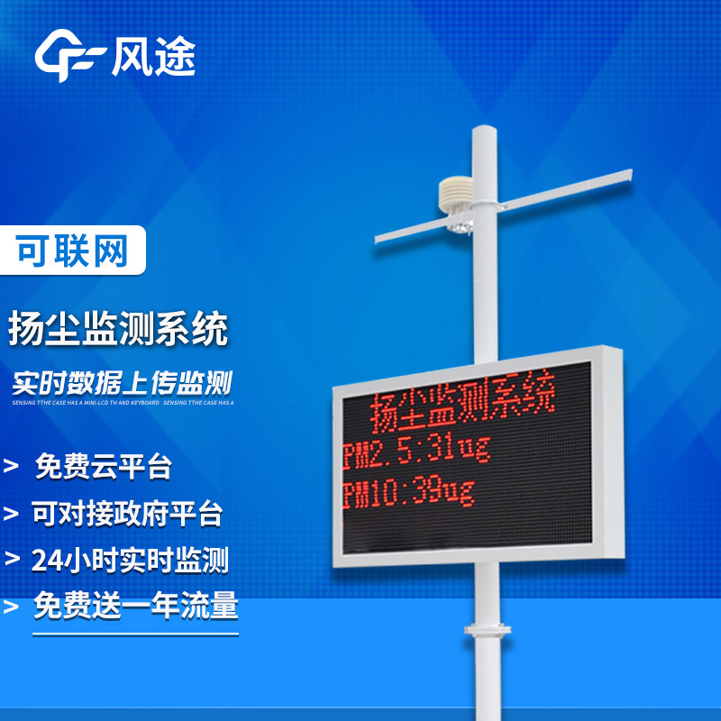 揚塵監測系統，保藍天、控揚塵！